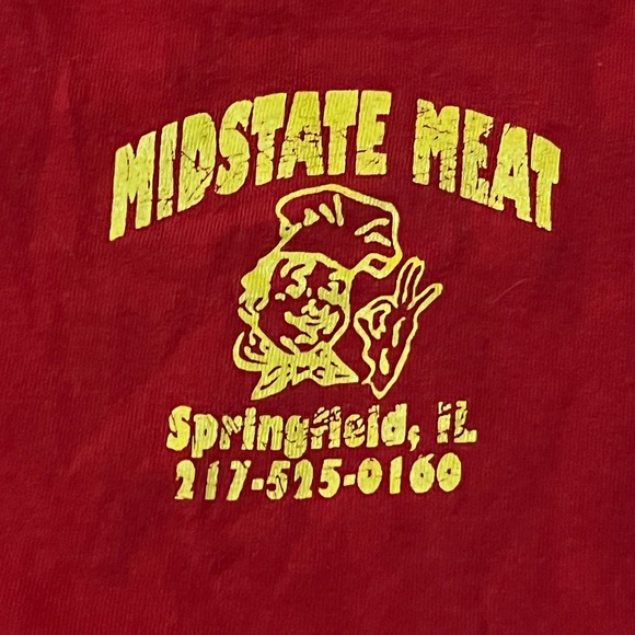 MidState Meat Springfield, IL Meat Man long sleeve T-shirt Men's sz XL - Picture 2 of 9